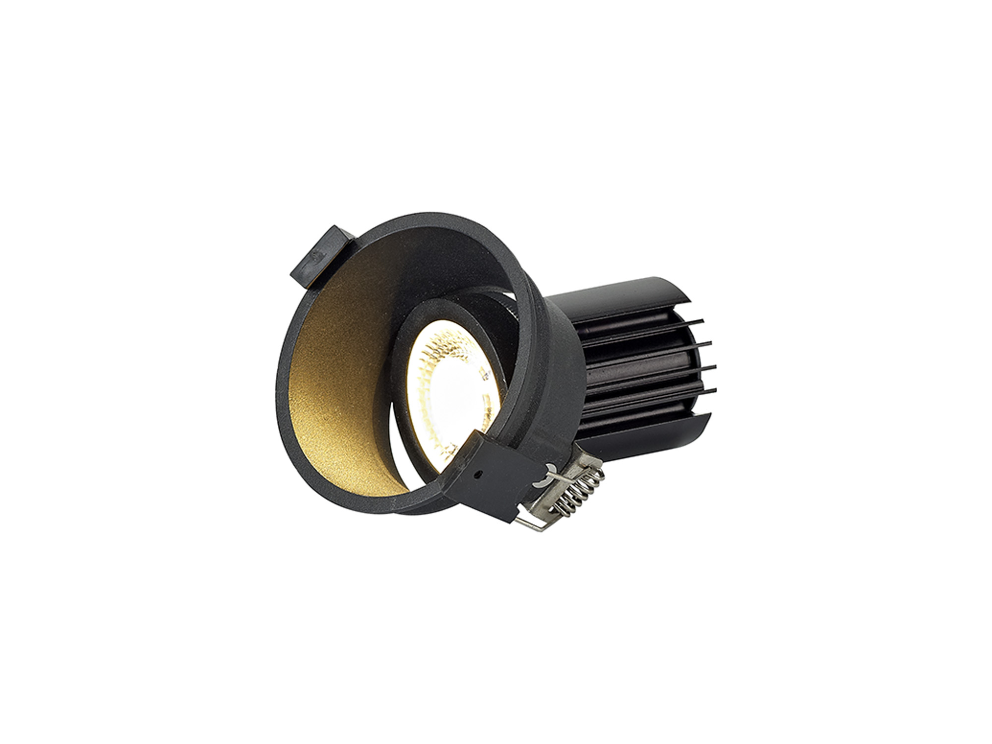 Bania A 12 Powered by Tridonic  12W 2700K 1200lm 36° CRI>90 LED Engine, 350mA Black Adjustable Recessed Spotlight, IP20 DM201740  Dlux Bania A 12